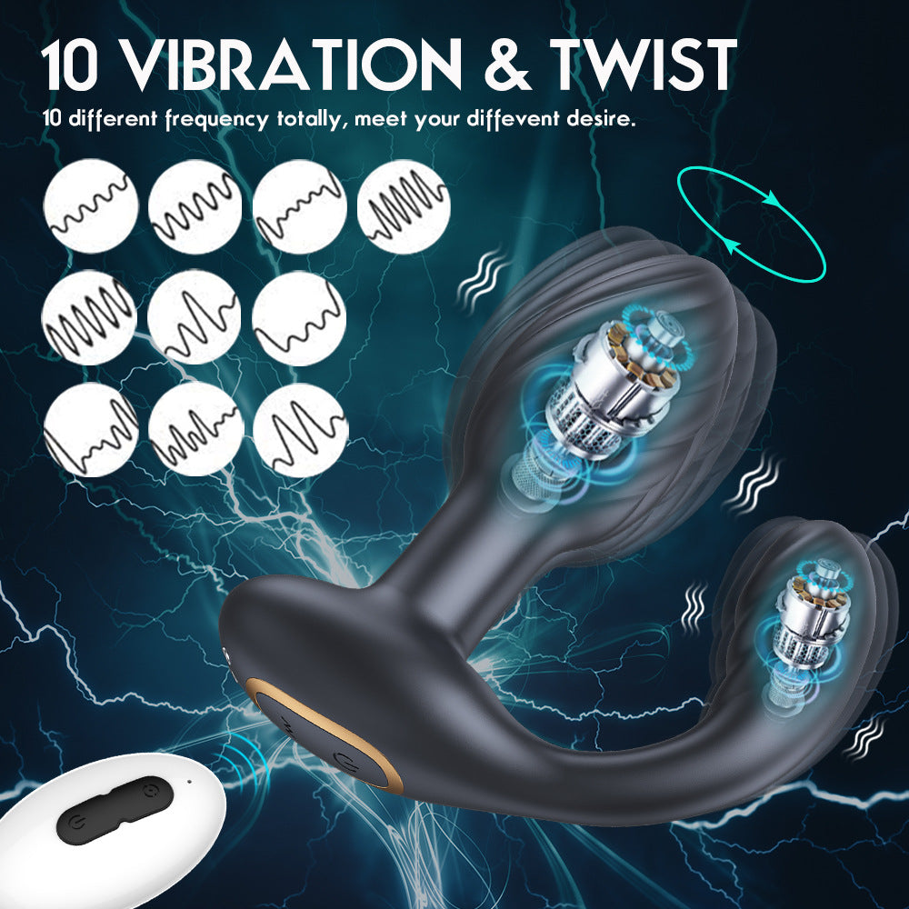 Philip wireless remote control anal silicone spiral anal plug masturbator prostate massager