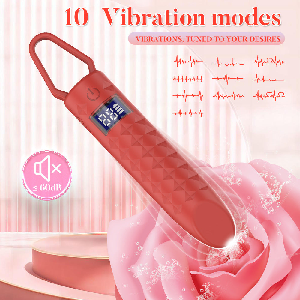 Rechargeable LCD bullet vibrator lipstick powerful vibrator female masturbator