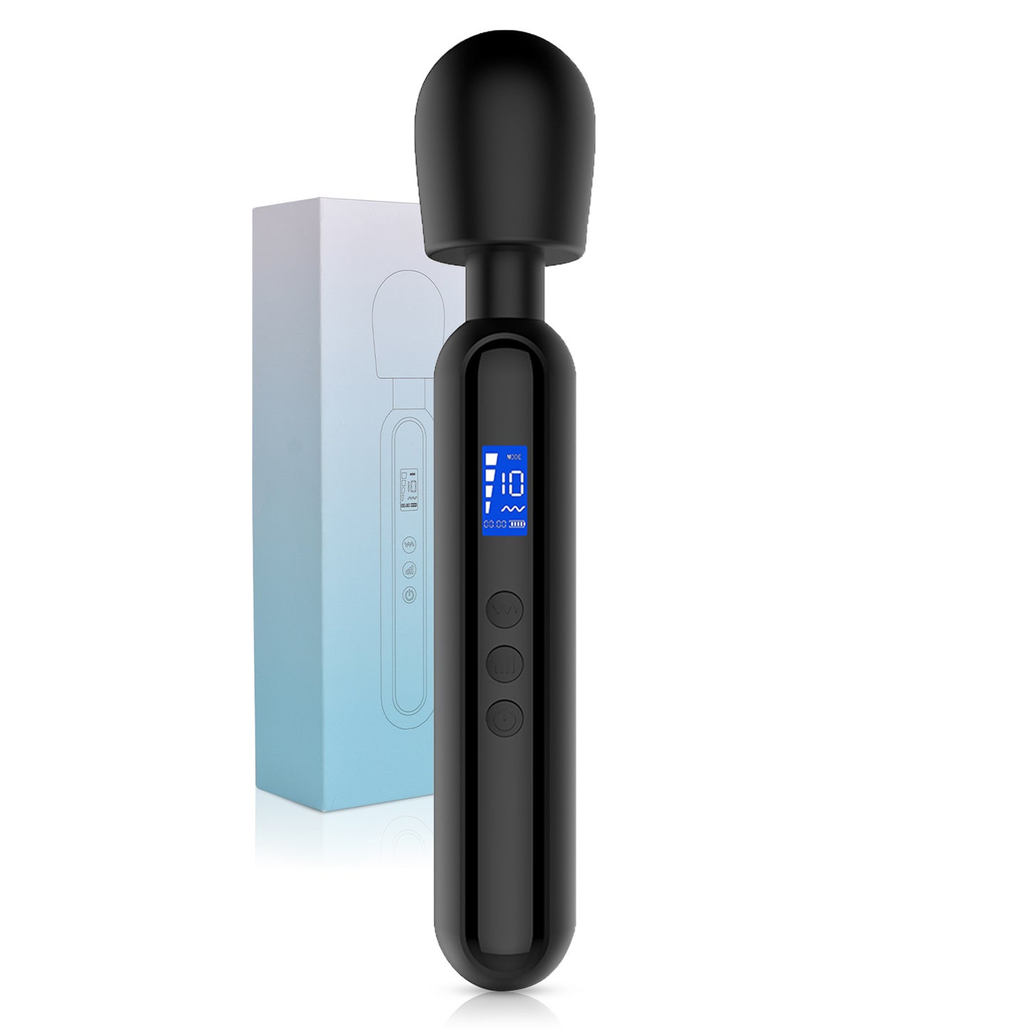 LCD Display AV Stick 10 Frequency 4 Speeds Female Orgasm Vibrator Sex Massager