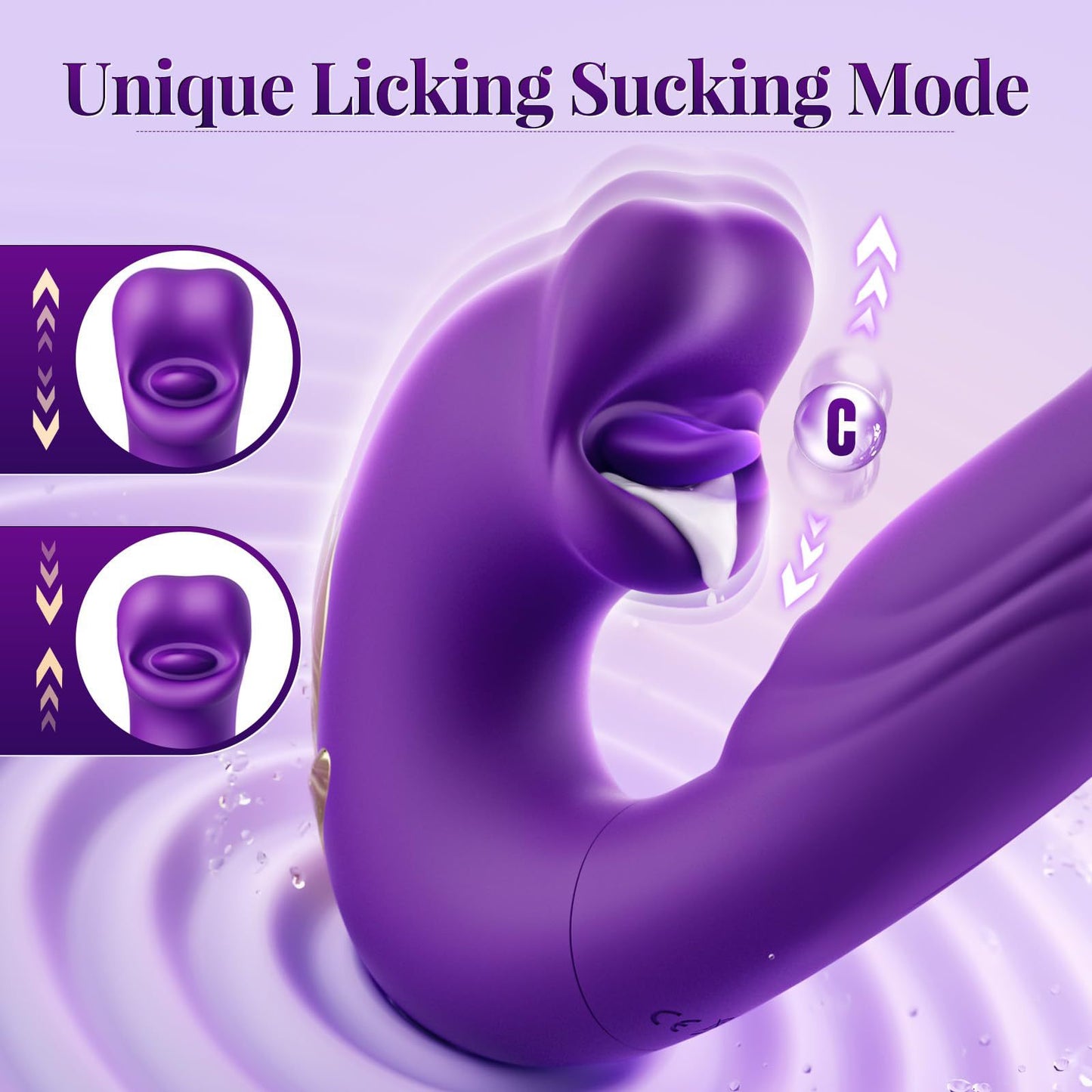 Adult female clitoral masturbation vibrator dual frequency massage stick