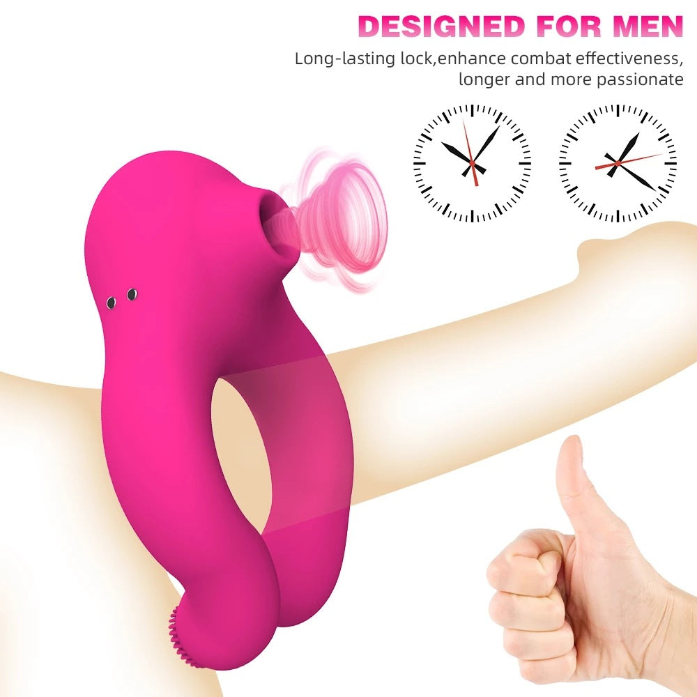 Adult fun teasing G-spot vibrator multi-frequency vibration vibration ring couple vibrator