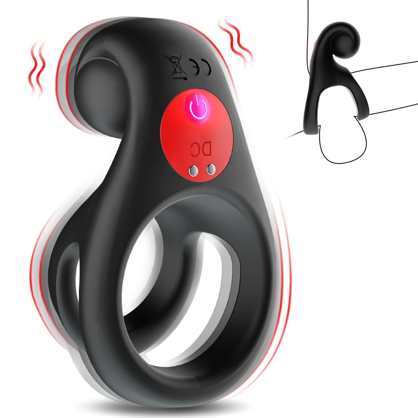 10 frequency dual endurance penis ring male vibration delay device best couple sex toy