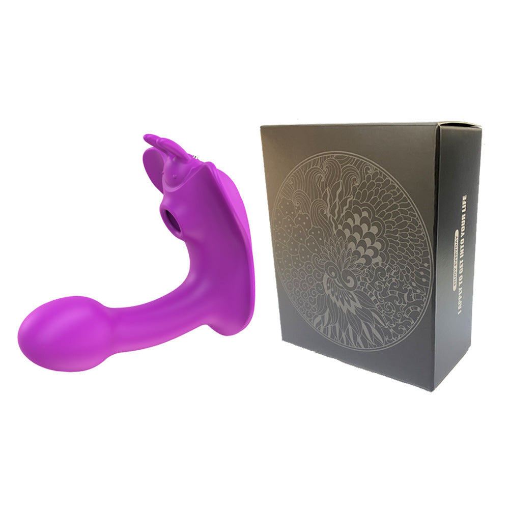 Wearable multi-frequency clitoral sucking vibrator female butterfly vibrator flirting massage stick