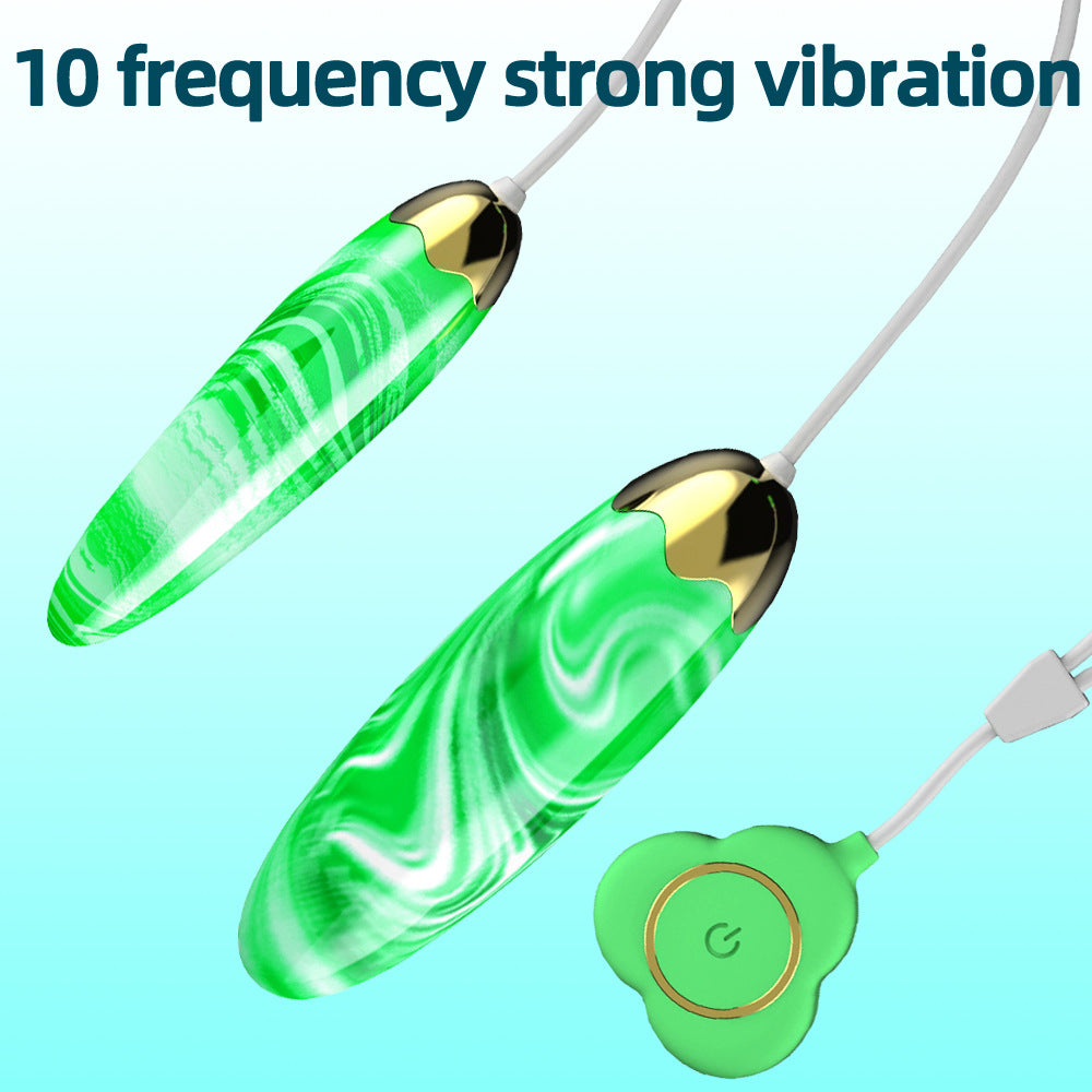Female jade love egg vibrator wire control double jumping egg masturbator adult sex toys