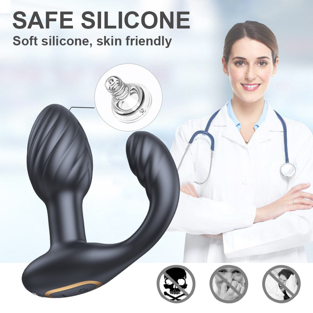 Philip wireless remote control anal silicone spiral anal plug masturbator prostate massager