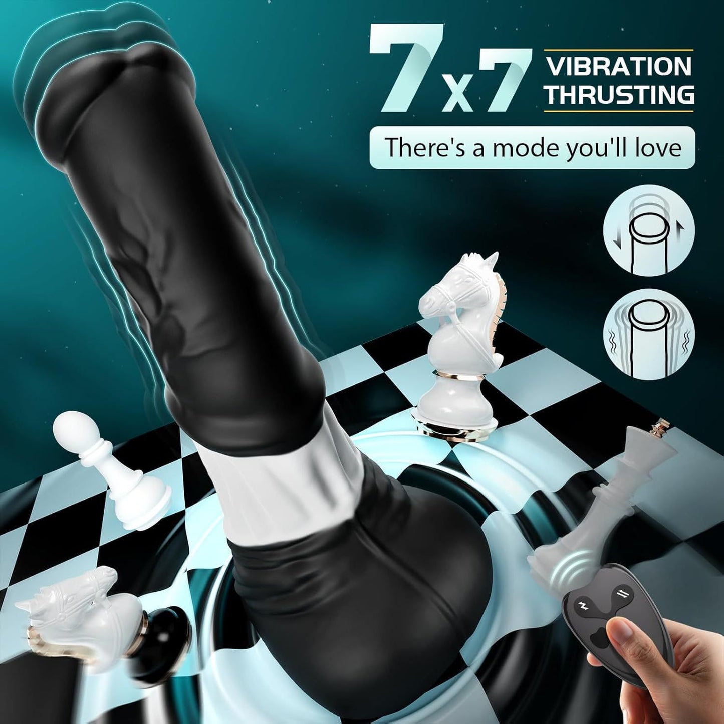 Remote Control APP Electric Telescopic 4-in-1 Thrust Dildo Vibrator
