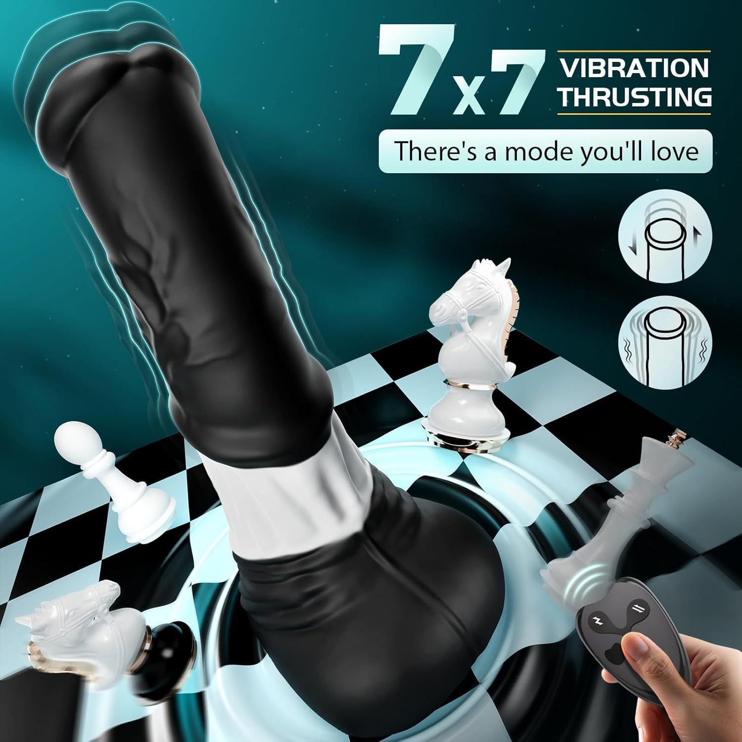 Remote Control APP Electric Telescopic 4-in-1 Thrust Dildo Vibrator