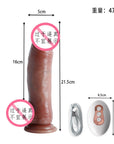 Realistic electric thrusting dildo with heating for adult female sex toys simulation masturbator