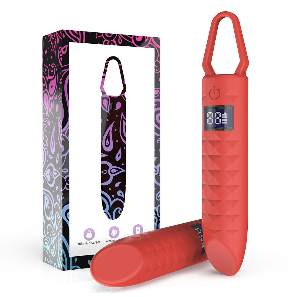 Rechargeable LCD bullet vibrator lipstick powerful vibrator female masturbator