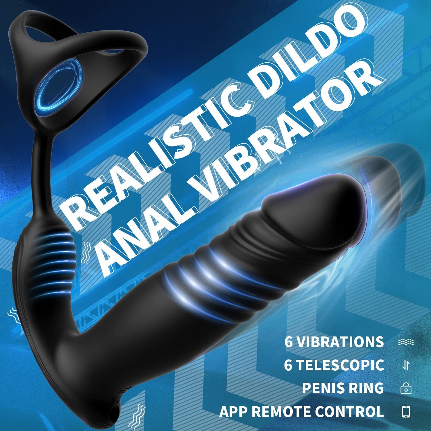 Remote APP Controlled Anal Vibrator Male Prostate Massager Adult Sex Toy