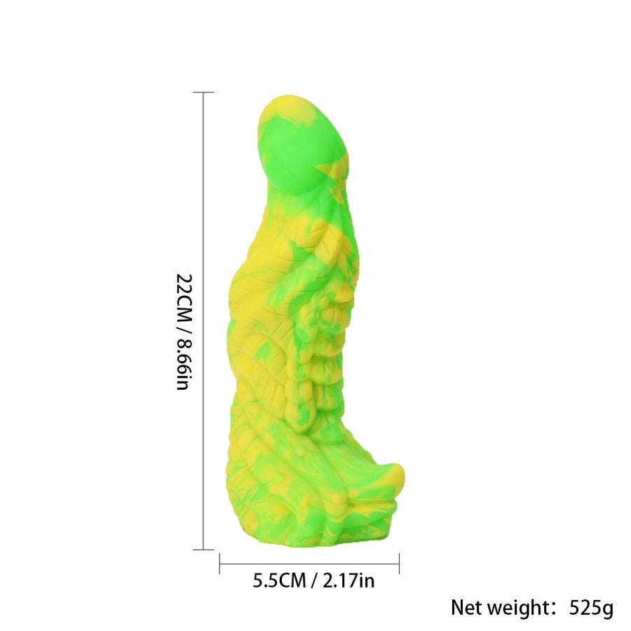 Orissi new mixed color liquid silicone dildo simulates alien large size masturbator