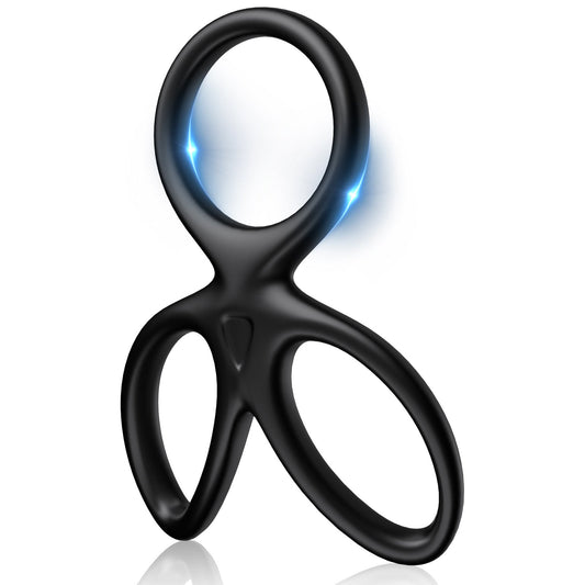 Lucky Love Triangle Lock Penis Ring Men's Triple Bondage Ring Couple Adult Sex Toys