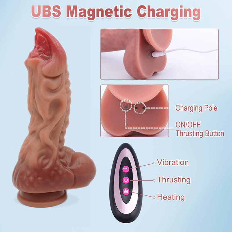 New Liquid Silicone Electric Shaped Dildo Female Suction Cup Masturbator