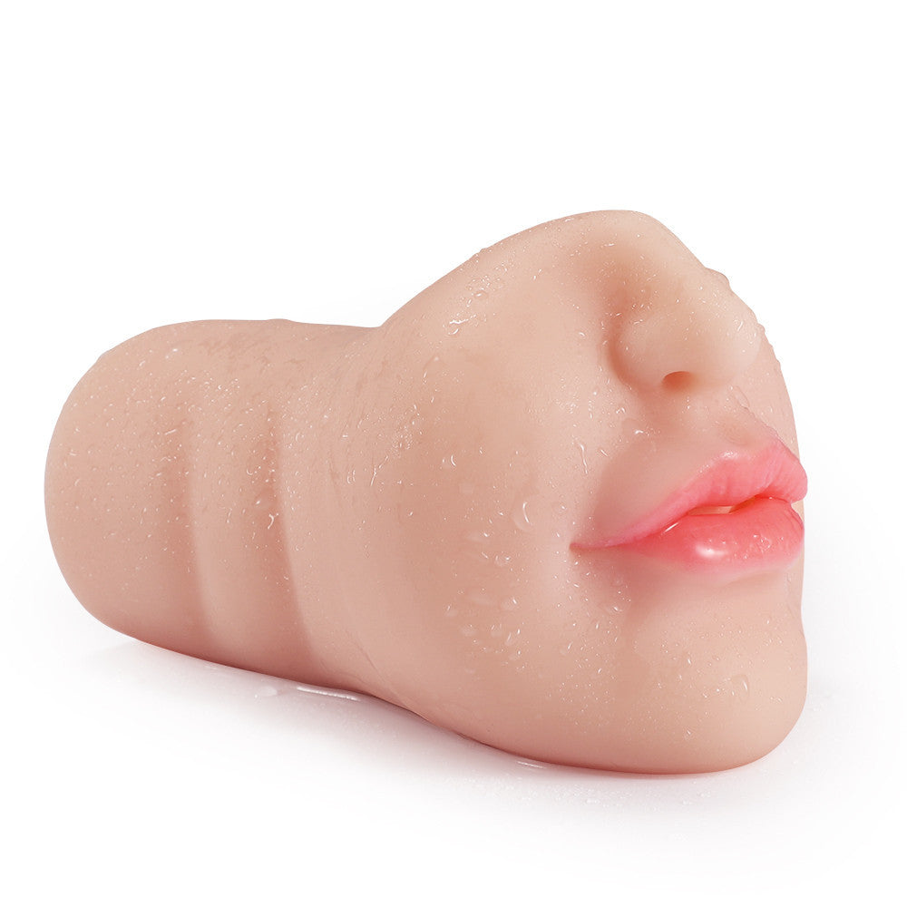 Realistic silicone oral sex device male masturbation cup sex pacifier