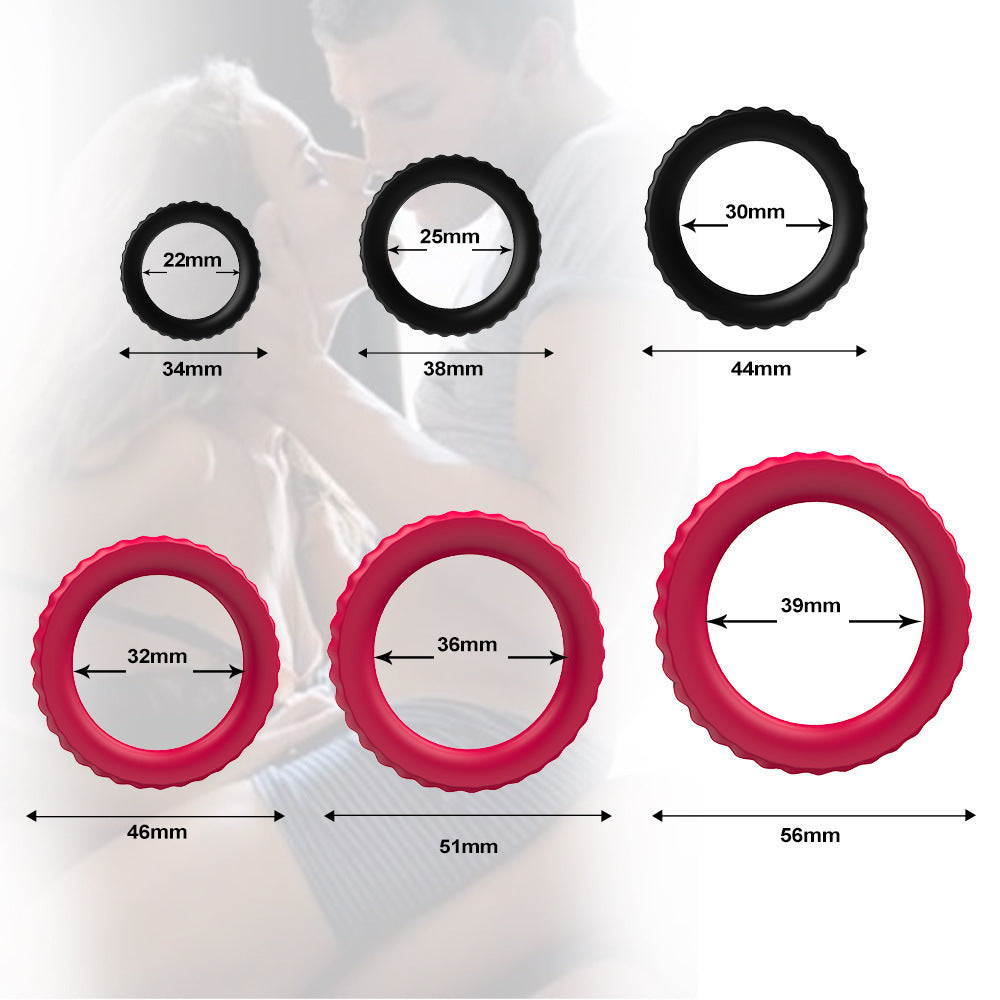 Comfort Delay Penis Ring Elastic Compound Ring 6 Pack Set