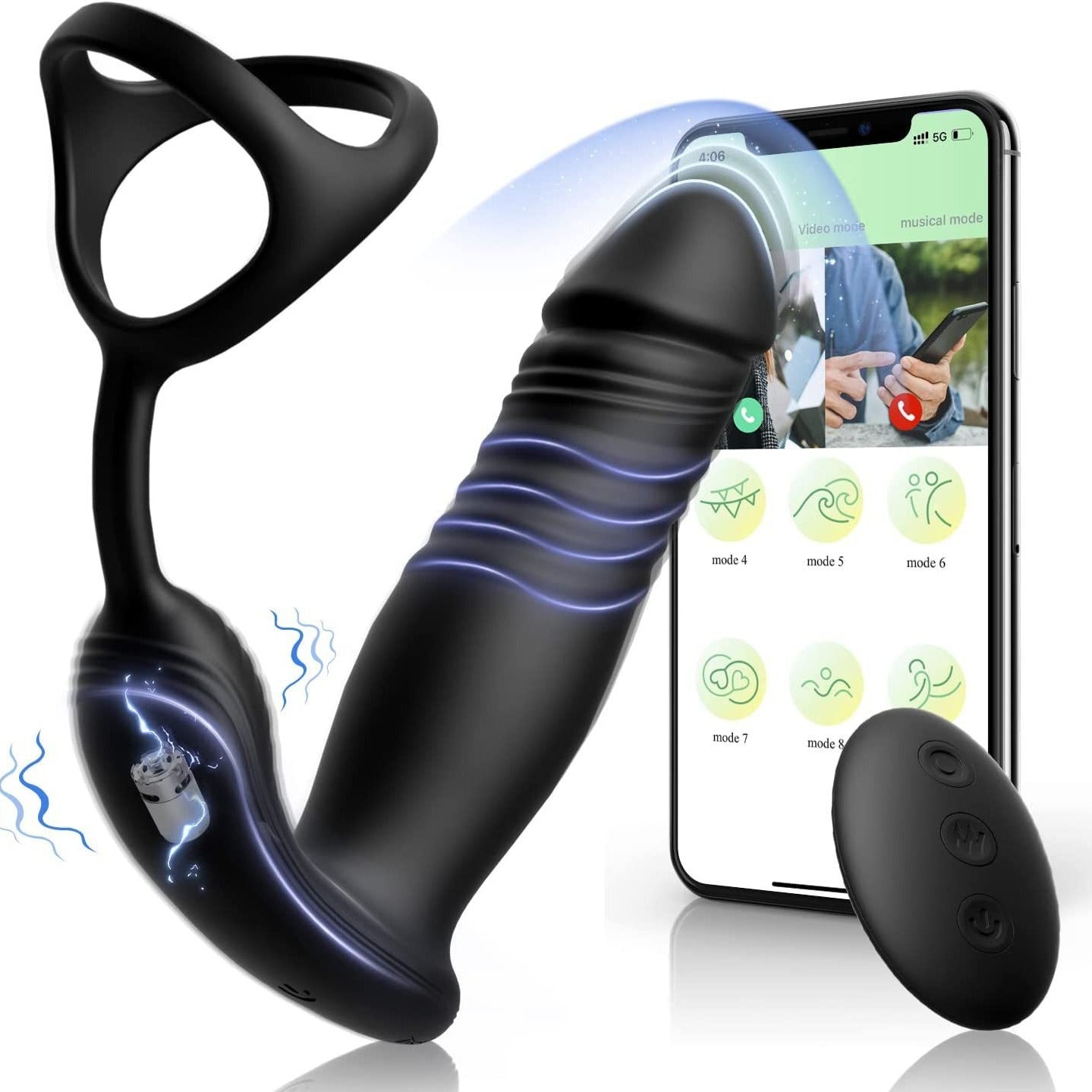Remote APP Controlled Anal Vibrator Male Prostate Massager Adult Sex Toy