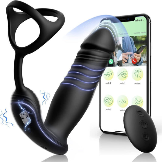 Remote APP Controlled Anal Vibrator Male Prostate Massager Adult Sex Toy