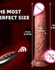 Realistic electric thrusting dildo with heating for adult female sex toys simulation masturbator