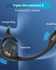 APP Men's Penis Ring Anal Vibrator Dual-Purpose Toy Prostate Massager
