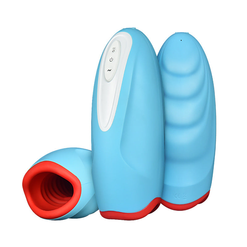 Fully automatic vibration rechargeable heated masturbation cup oral sex male masturbator