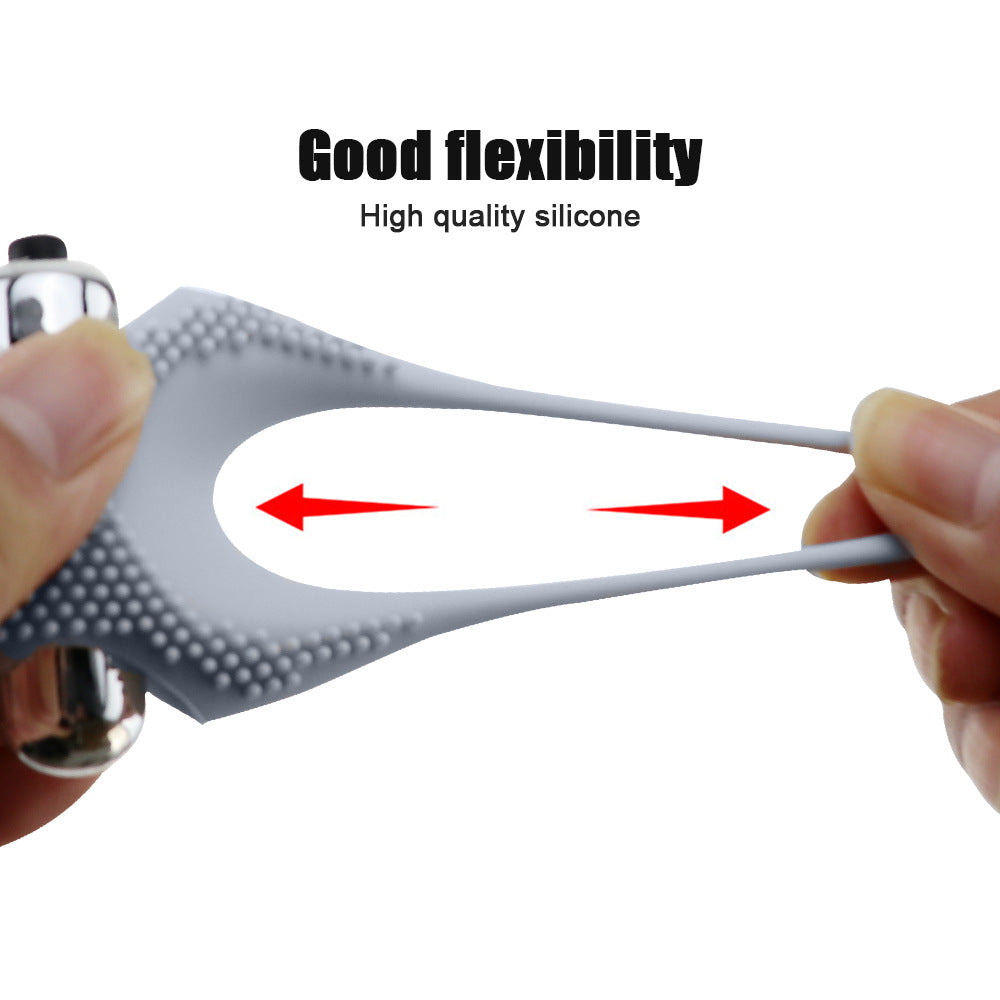 Men's Silicone Vibrating Cock Ring Flirting Couple Sex Toy Couple Vibrator