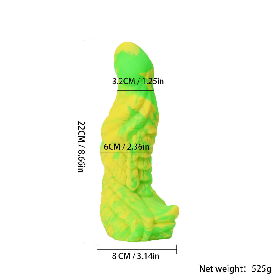 Orissi new mixed color liquid silicone dildo simulates alien large size masturbator