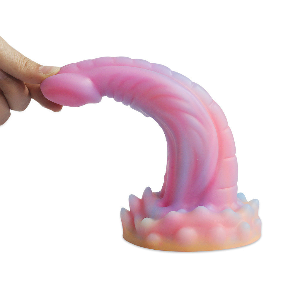 Cobra simulation special-shaped silicone soft meat luminous mixed color realistic dildo