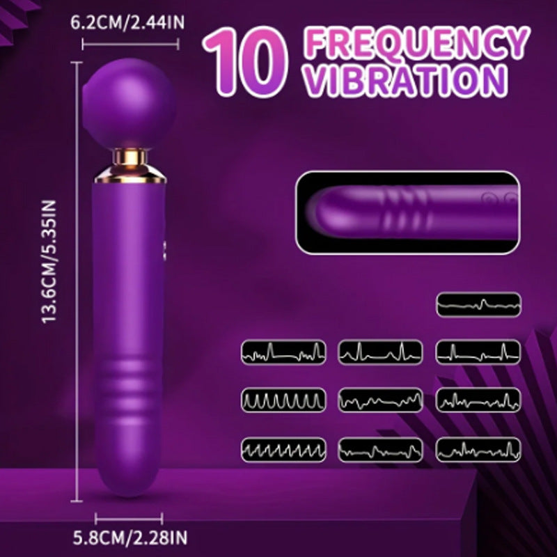 Moedun 3 in 1 female sucking retractable vibrator adult products