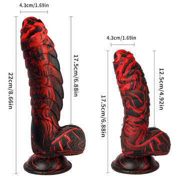 Couples World Mixed Color Alien Dinosaur Simulation Dildo Female Liquid Silicone Sex Toy