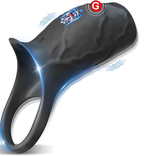 Men's penis ring vibrator penis exerciser couples flirting sex toys