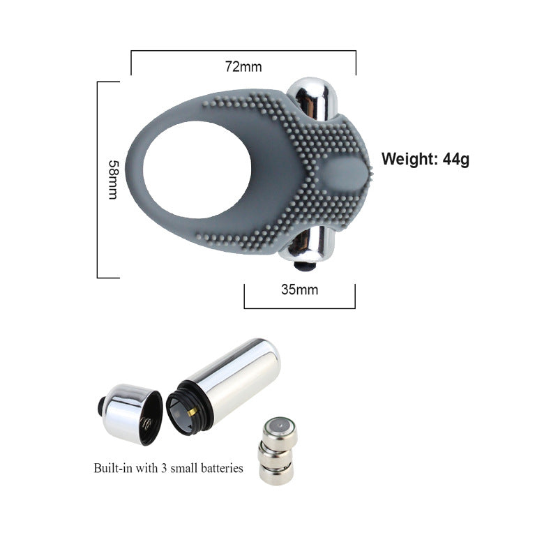 Men's Silicone Vibrating Cock Ring Flirting Couple Sex Toy Couple Vibrator