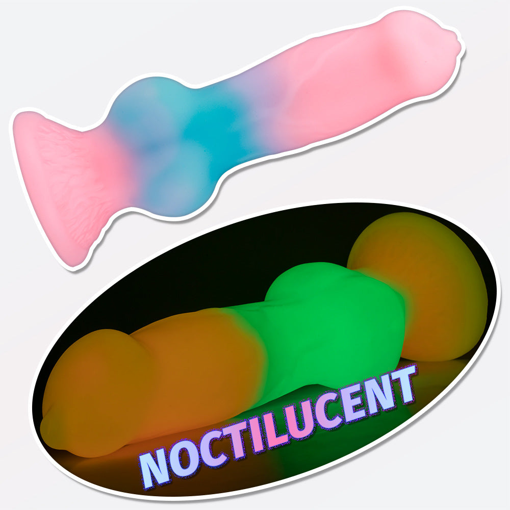 Luminous five-piece set mixed color large size simulation dildo alien artificial animal fantasy dildo
