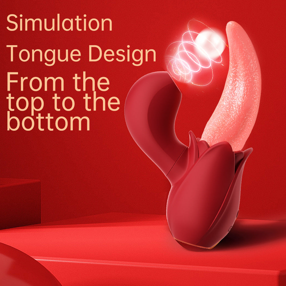 Sucking simulation tongue licking vibrator female masturbator sex toy