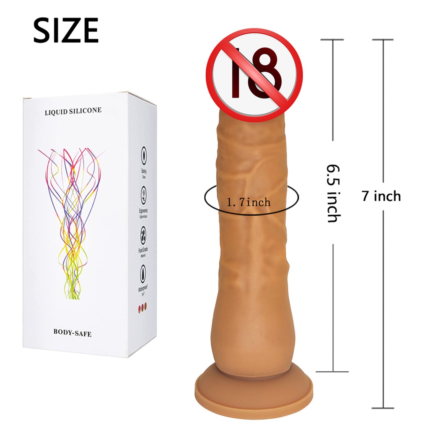 Ultra-soft liquid silicone realistic dildo female masturbator