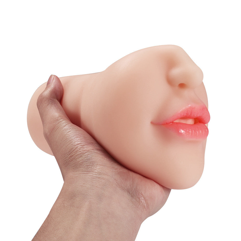 Realistic silicone oral sex device male masturbation cup sex pacifier