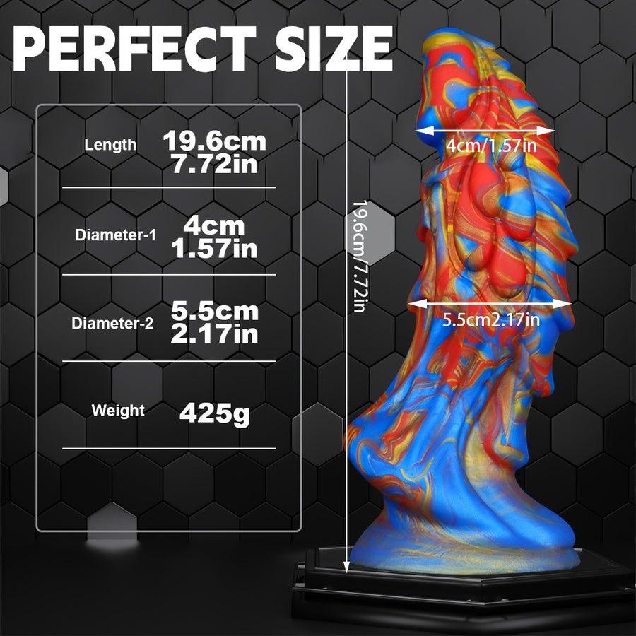 New mixed color liquid silicone dildo simulation special-shaped anal plug masturbator