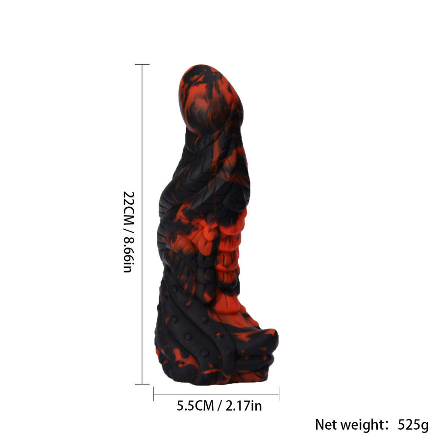 Orissi new mixed color liquid silicone dildo simulates alien large size masturbator