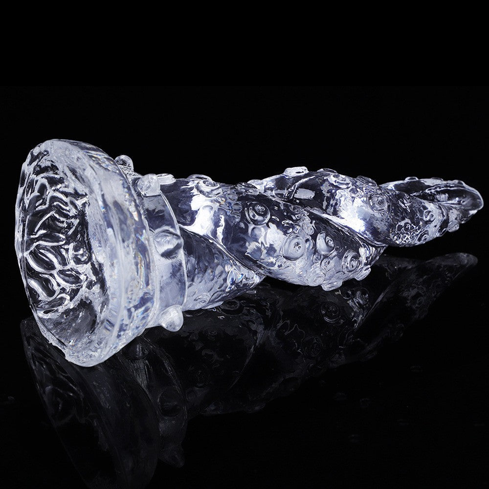 Large size transparent octopus tentacle alien dildo silicone manual masturbator