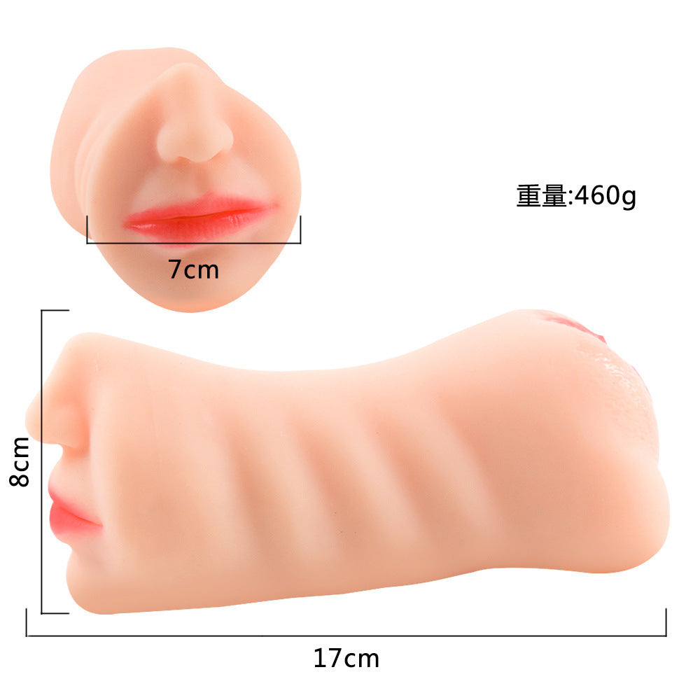 Double-headed realistic male masturbator for oral sex best male sex toys