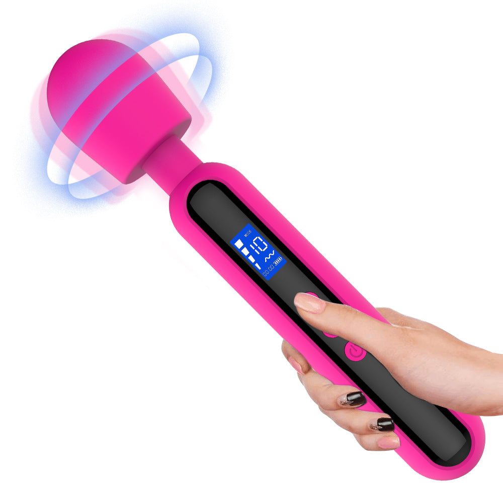 LCD Display AV Stick 10 Frequency 4 Speeds Female Orgasm Vibrator Sex Massager
