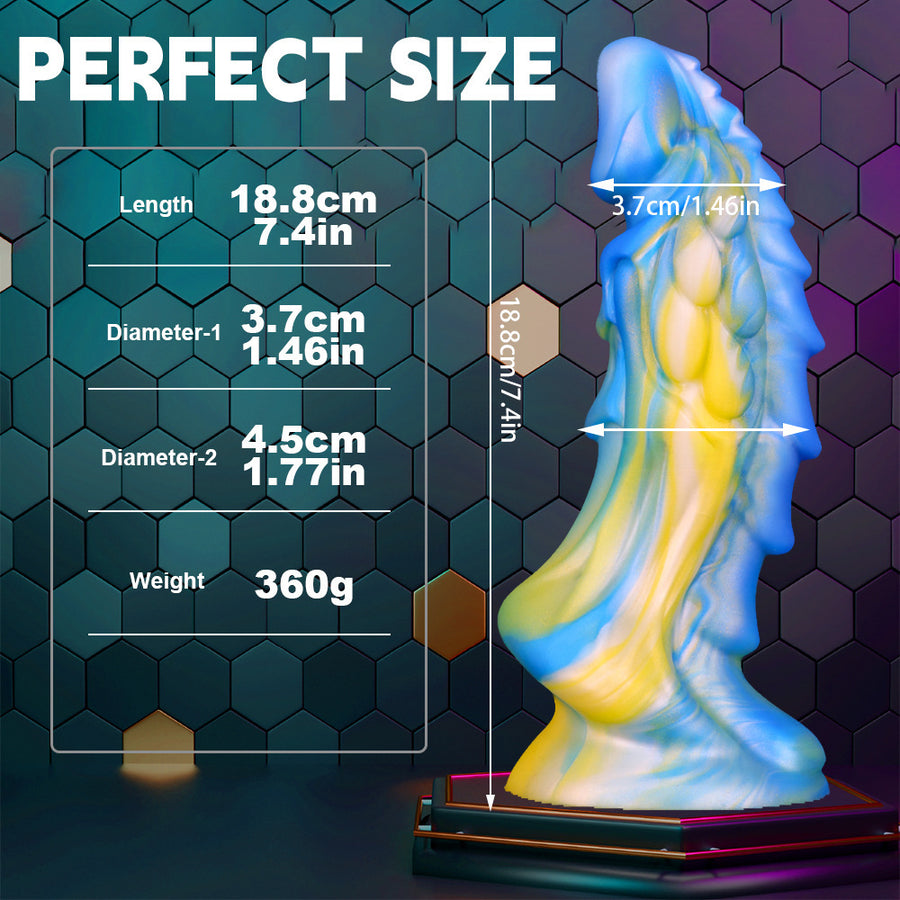 New mixed color liquid silicone dildo simulation special-shaped anal plug masturbator