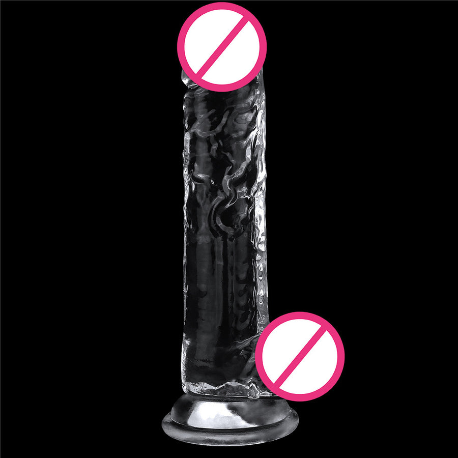 LOVETOY Women's Crystal Transparent Dildo Adult Female Masturbator