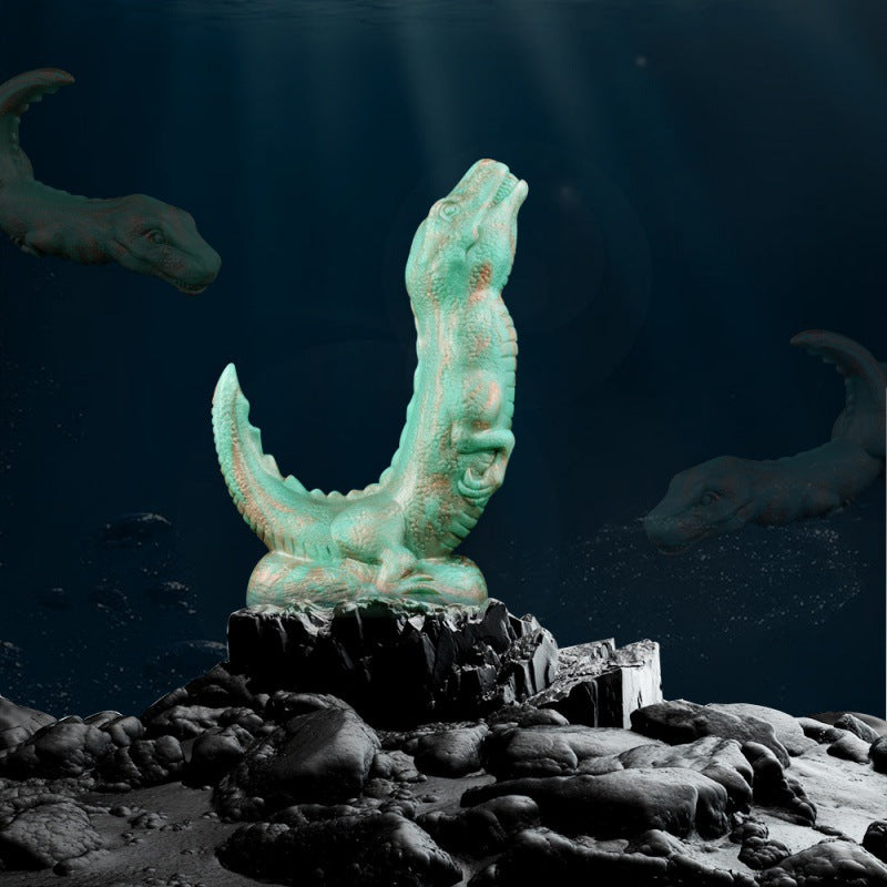 Silicone imitation dinosaur dildo suction cup anal plug masturbator