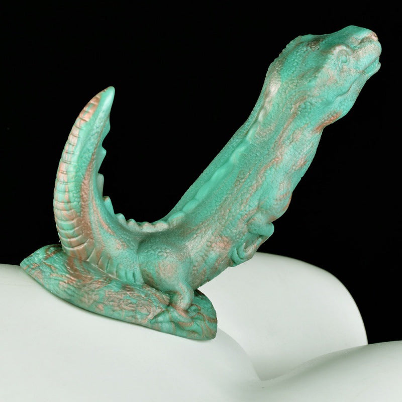 Silicone imitation dinosaur dildo suction cup anal plug masturbator