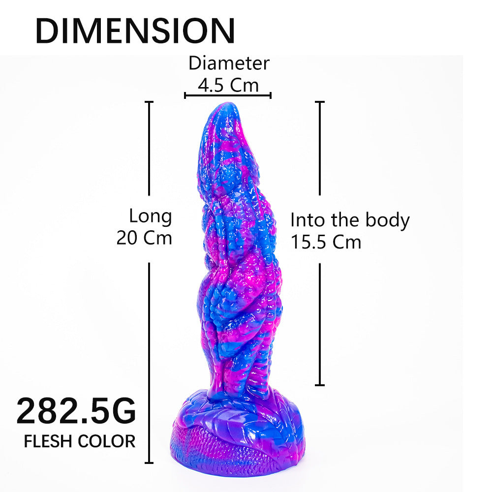 Alien double mixed color realistic dildo adult sex toy masturbator