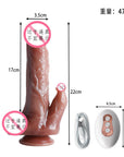 Realistic electric thrusting dildo with heating for adult female sex toys simulation masturbator