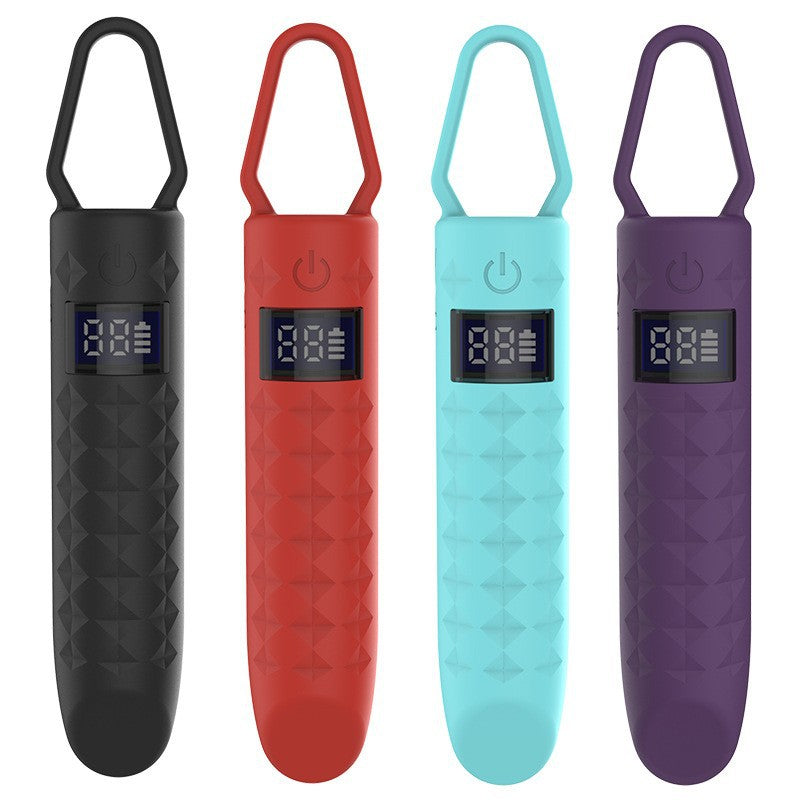 Rechargeable LCD bullet vibrator lipstick powerful vibrator female masturbator