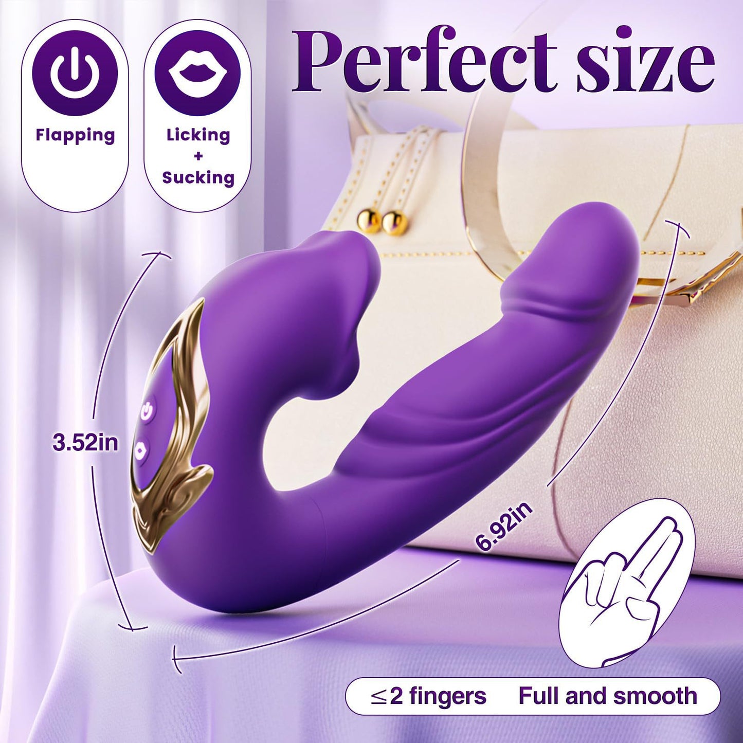 Adult female clitoral masturbation vibrator dual frequency massage stick