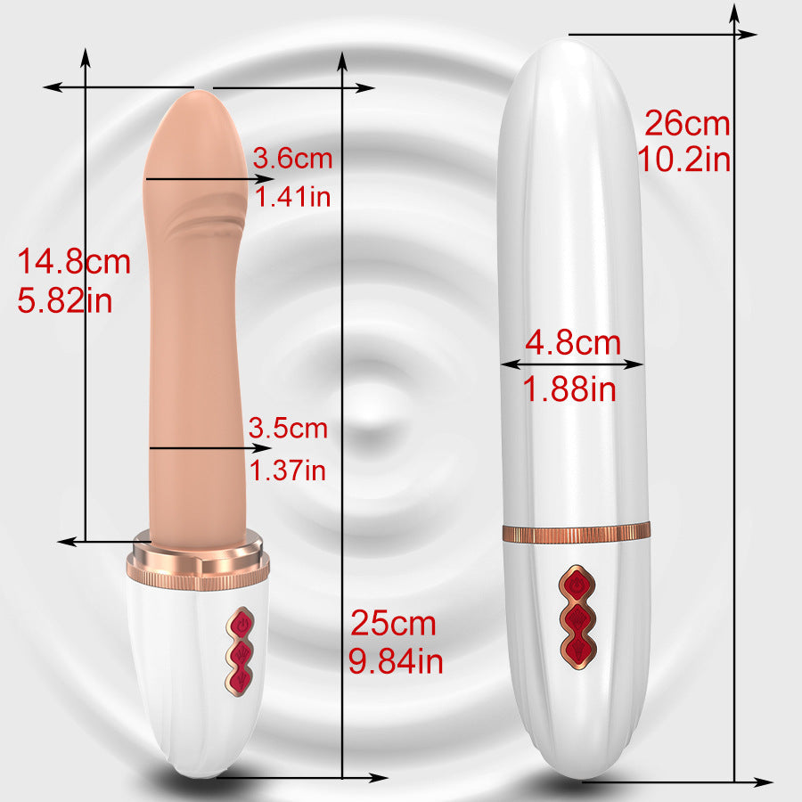 Female fully automatic insertion machine hands-free suction cup electric telescopic vibration dildo