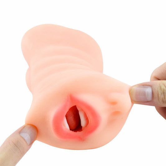 Double-headed realistic male masturbator for oral sex best male sex toys